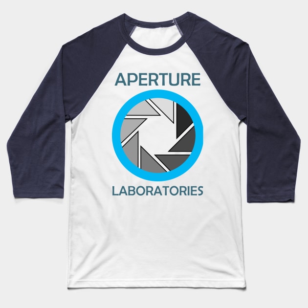 Aperture Laboratories Baseball T-Shirt by minicrocks